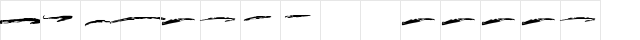 BRUSHY Swash Regular  glyph index
