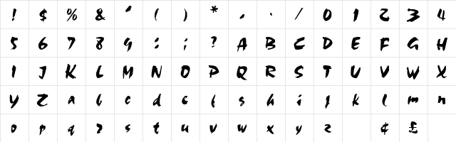Sacrifice Normal  glyph index