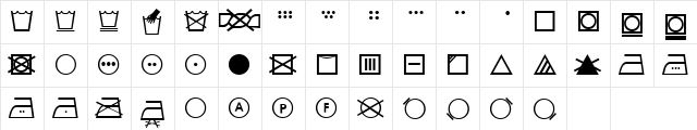 SL Wash Regular  glyph index