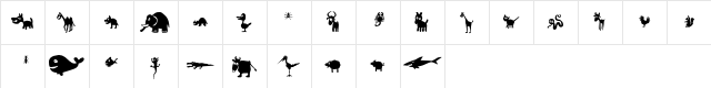 FE Win Pets 2 Regular  glyph index