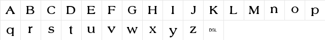 Nobility Casual - DGL (Trial) Regular  glyph index