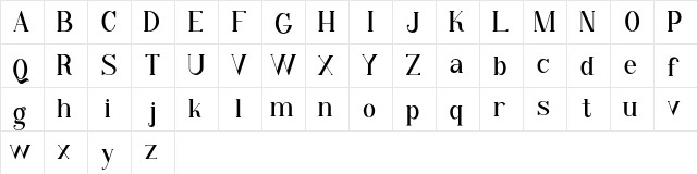 Qiba Serif FREE Regular  glyph index