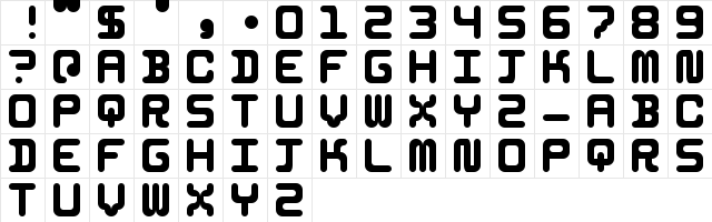 5Identification Mono Regular  glyph index