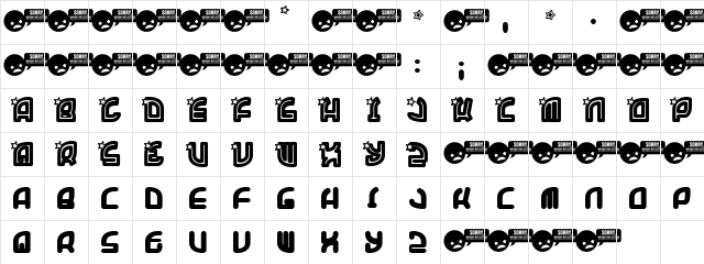 SuperTrooper Regular  glyph index