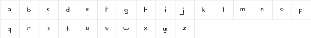 charged Regular  glyph index