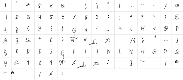 Street Of Zeus Regular  glyph index