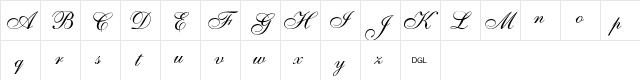 ALS Script (Tri1 Regular  glyph index