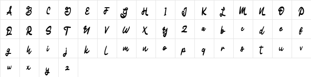 Matody FREE Regular  glyph index