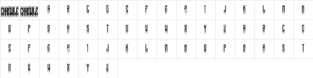 XSpiked Regular  glyph index
