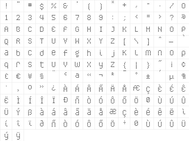 CALIPER 111ML  glyph index
