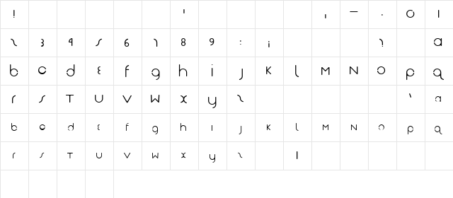 Smoke Regular  glyph index