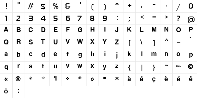 Hacen Saudi Arabia Regular  glyph index
