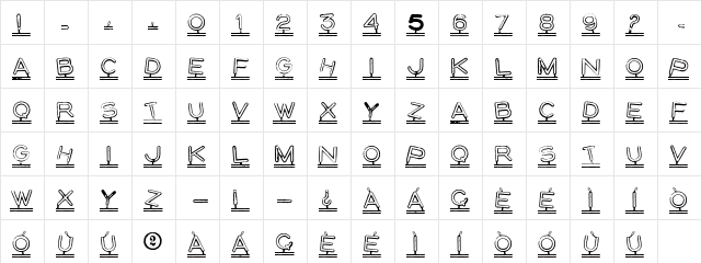 Montaplex Regular  glyph index