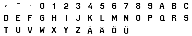4Ringli Regular  glyph index