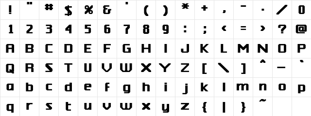MyraloSSK Bold  glyph index