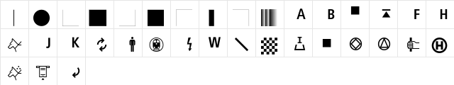BVGPictZwo Regular  glyph index