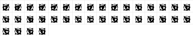 Nighty Night Regular  glyph index