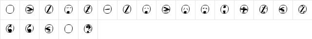 Aftermath Dings Regular  glyph index