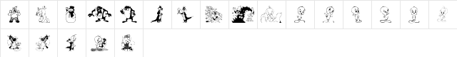 Tweety and Friends Regular  glyph index