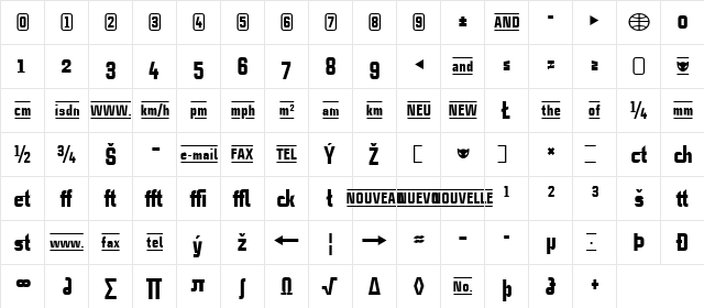 CaseStudyNoOne LT Black  glyph index