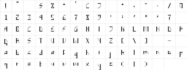 Backlog Normal  glyph index