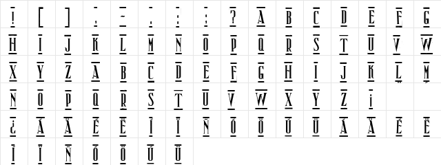 Veracruz Azulejo  glyph index