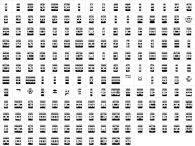 a_AvanteCmGrdStr Bold  glyph index