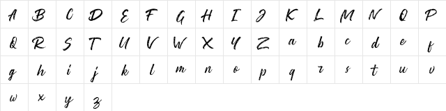 Washington ~ Rough Script DEMO Regular  glyph index