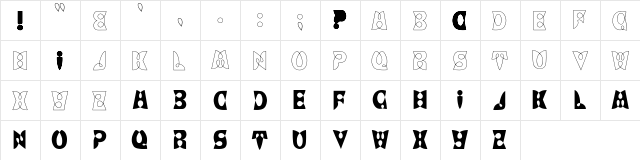 LoopDeLoop Regular  glyph index