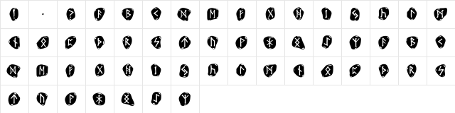 Stone Runes Regular  glyph index