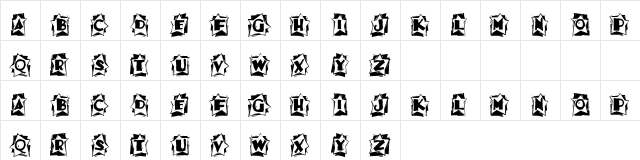 Star Backs Regular  glyph index