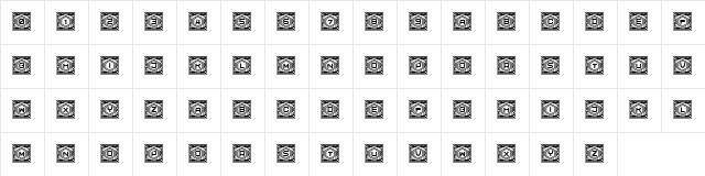 Hexagonas Light Regular  glyph index