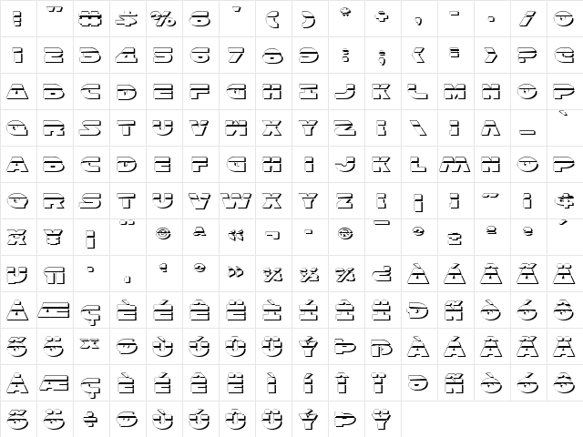 Han Solo Exp ShadowLaser Exp ShadowLaser  glyph index