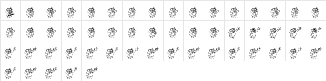 KG Angels3 Regular  glyph index