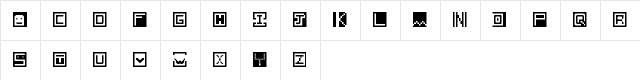 mynew Regular  glyph index
