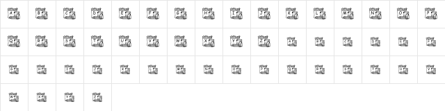 pf_bag-6 Regular  glyph index