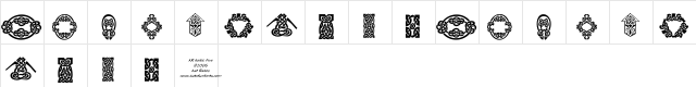 KR Keltic Five Regular  glyph index