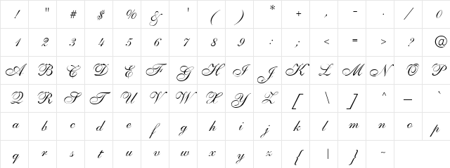 COSMI033 Regular  glyph index