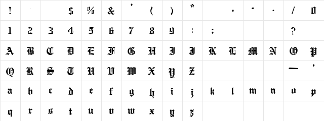Style Linking Regular  glyph index