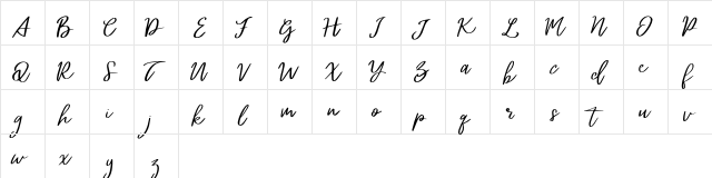 Atalintar FREE Regular  glyph index