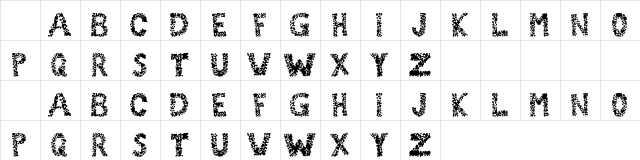 101! Cheetah Print Regular  glyph index