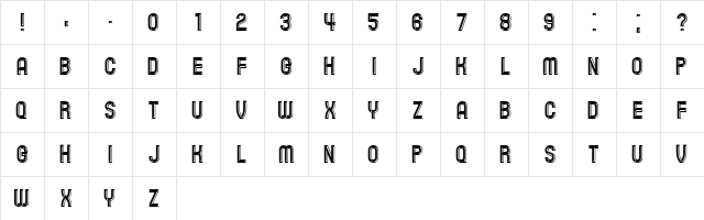 Playback Bold  glyph index