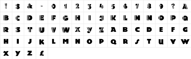 Holy-Ravioli Regular  glyph index