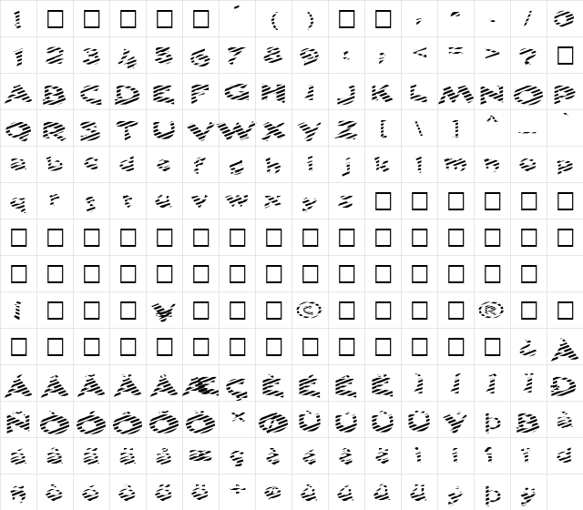 FZ JAZZY 11 STRIPED EX Normal  glyph index