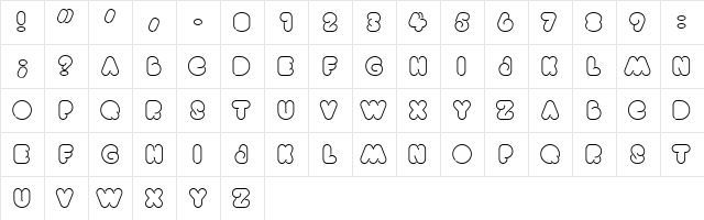 Bright Lights Heavy  glyph index