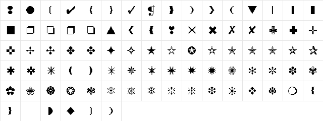 DTCRoughX02 Regular  glyph index