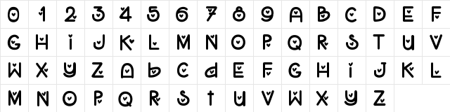 Boomers Love Regular  glyph index
