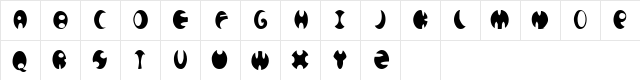 Phrosheen Astrotype  glyph index