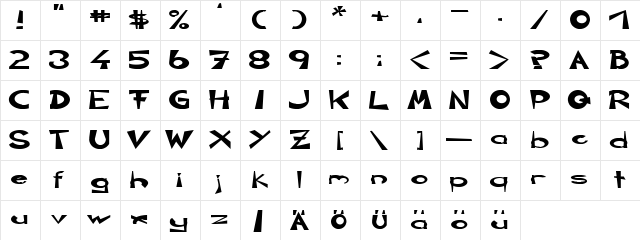 CIRCLINE Heavy  glyph index