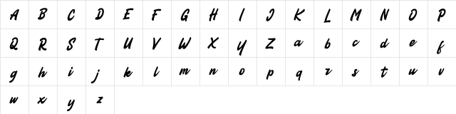 Mhoko FREE Regular  glyph index
